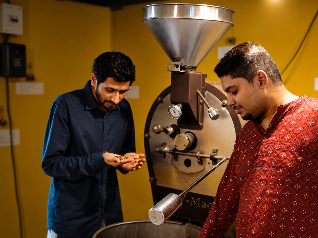 At the roaster