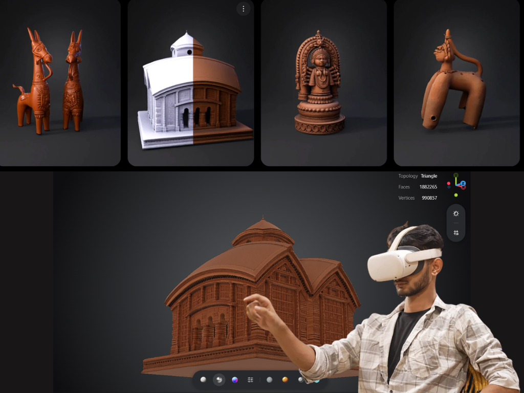 3D modelling and AR/VR work with terracotta artefacts