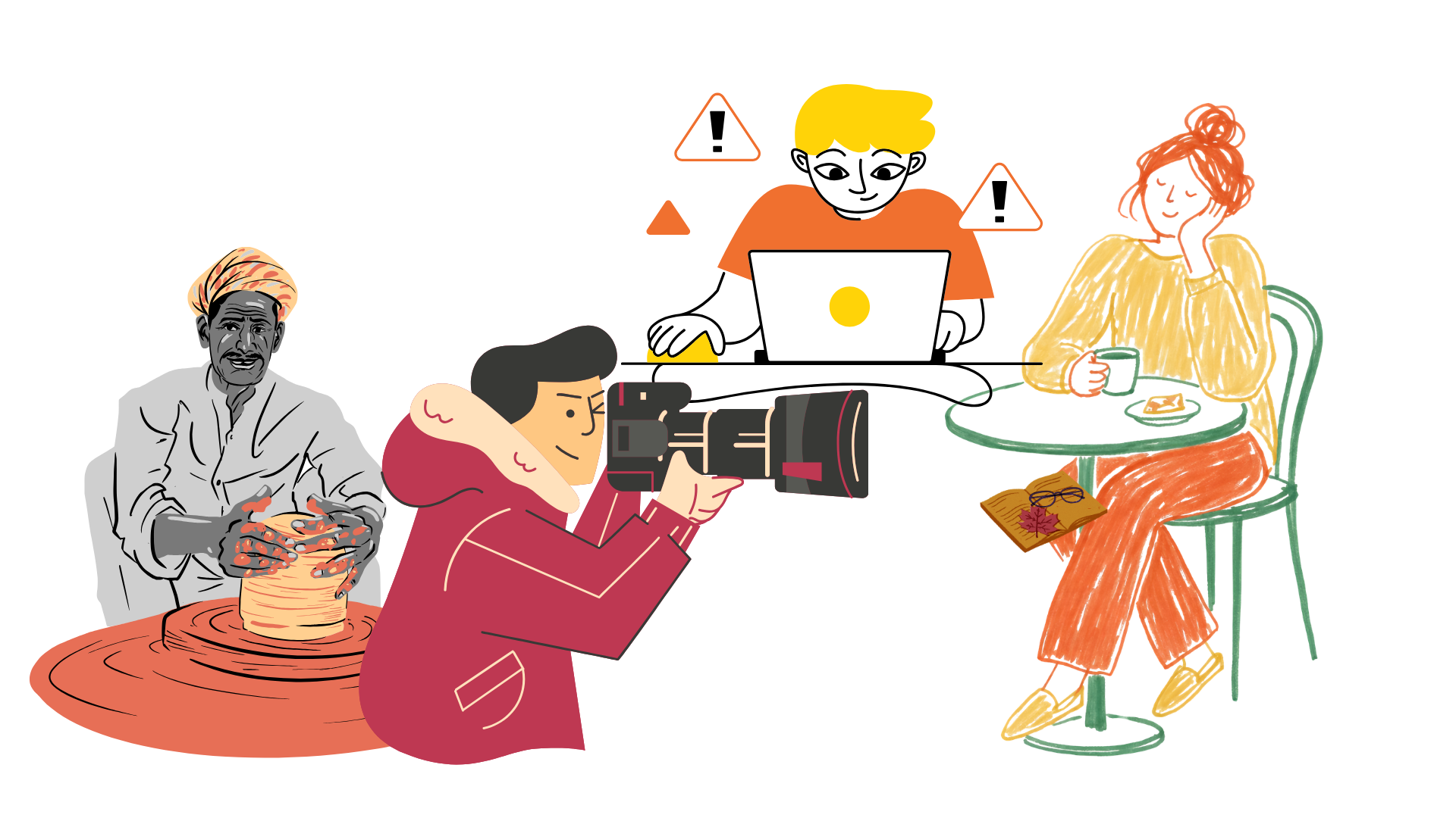 A maker, filmmaker and learner working together